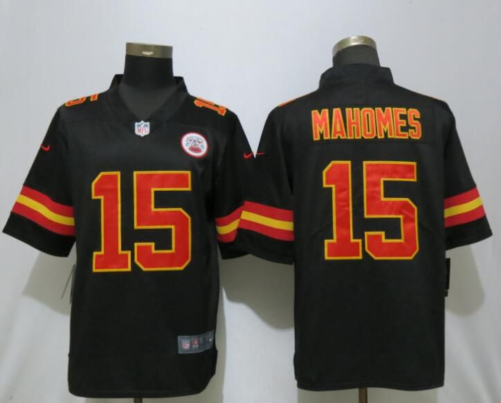 Men Kansas City Chiefs #15 Mahomes Black Nike Vapor Untouchable Limited Playey NFL Jersey->women nfl jersey->Women Jersey